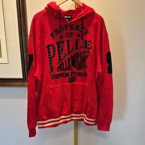 Pelle Pelle vintage RARE Red Men's Sweatshirt hoodie EUC XXL